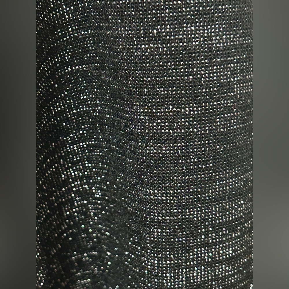 Soprano Women’s Black Silver Metallic Shimmer Skater Dress Fit N Flare Size S - Picture 4 of 5